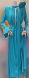 Early Autumn Famous Rose Three-Dimensional Flower Horn Sleeve Sexy Open Fork Gentle Dress Dress