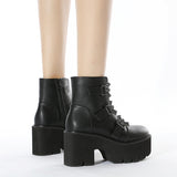 And Winter New Waterproof Table Pixie Belt Buckle Foam Thick Bottom Independent Net Women Short Boots High Quality Shoes