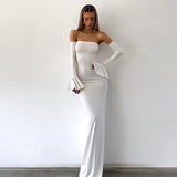 Women's Breasted Fishtail Sleeves To Repair Height Waist Dress DJPT