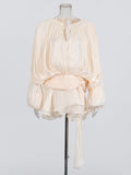 Elegant Vintage Style Dress 2025 New Hot-Sold Collar With Shoulder Long Sleeve Short Dress