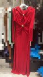 Knitted Long Dress 2025 Spring Famous Temperament Cross-Toning Knot Hollow Folded Slimming Dress