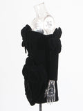 Walking Show Famous Lady Dress Woman 2025 Spring New Heavy Industry Velvet Three-Dimensional Flowers Breast Small Dress