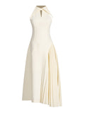 Temperament Famous Style Dress 2025 Summer New Small Asymmetric Pressure Skirt Dress Dress Woman