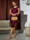 Sexy Shoulder Banded Dress Banquet Femininity High-End Flash Evening Dress