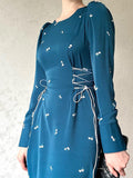 Eastern Muslim Women's Clothing 2025 Spring New Long Temperament Long-Term Waist Dress