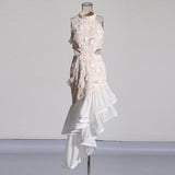 Wind Sexy Party Dress 2025 Summer New Hanging Neck Design Irregular Fishtail Dress Woman