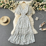 Vacation Dress Summer 2025 New Sexy V To Receive Long-Lost Lanky Chopped Beach Skirt DJPT