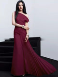 2025 Asymmetrical Collared Shoulder Dress Dress Dress