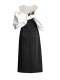 Temperament Sexy Wind 2025 Summer New Shoulder-Free Belt Irregular Shoulder Sleeves Butter Bow Butt Dress Woman