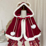 Design Sweet Bear Gift House Long Sleeve OP Dress Cape Cute Lolita Sweet Dress 6326