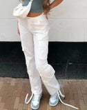 New Women's Street Hop Wind Low-Waist Fashion Trend Work Clothes Denim Casual Trousers DJPT