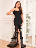 Dress With Lace-Up With A Dress Sexy French High-End Feel Evening Dress