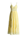 Famous Holiday Dress 2025 Summer New V Tie Sling Sling Slaying Tie Dress Dress Woman