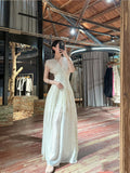 Beautiful Dress French Temperament High-End Feeling Super Good-Looking Niche Do Not Hit The Waist White Lace Dress
