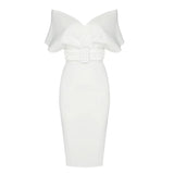 Summer New V-Neckless Banded Dress Sexy Elegant Evening Dress Party Tight Dress