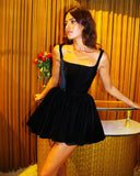 Christmas Party Dress Word-In-Letters With Sling Skirt Gold Velvet Dress