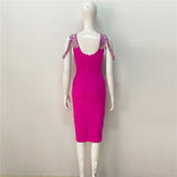 New Sexy Suspension Slamaded Dresses With Sleeveless Dresses For Party Banquet