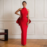 Women's Big Bow Showy Bandage Party Party Dress Sexy Dress