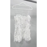 Niche Sweet Temperament Heavy Industry Flower High-End Pure Desire Sling Skirt