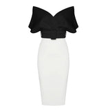 Summer New V-Neckless Banded Dress Sexy Elegant Evening Dress Party Tight Dress