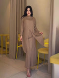 2024 Women's Solid-Colored Vertein Cross-Wearing Belt Half-Dress Suit