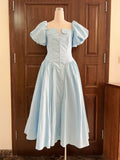 Red Dress 2025 Summer Banquet Sexy Out-Shoulder Bubble Sleeve Short-Sleeved Waist Dress Dress
