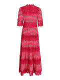 Retro Light Luxury Dress 2025 Spring And Summer New Lead Lace Hollow High-End Color Dress Dress Woman