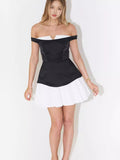 2024 New Design Sexy Breast Skirt Folding Dress