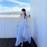 Thailand Seaside Holiday Dress Super Fairy Design Pure Desire To Close The Waist Slings Long Skirt