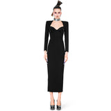 2024 New Sexy V-Neck Long-Sleeved Diamond Elastic Bandatry Party Party In The Long Dress