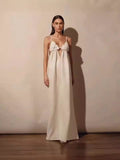Women's Fashion V-Necked Sling Dress 2024 New Summer Loose Sleeveless Straight Temperament Holiday Dress