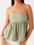 Summer Women's Waist Fashion Pure Color Short Small Top Direct Sales DJPT