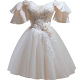 Party Party Fairy Faprecious Luxury High-End Short Wedding Dress Sweet Princess Dress Host Small Man