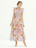 French Dress 2025 New Collar Laceless Hollow Embroidery Dress Dress Dress Woman