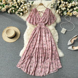 Vacation Dress Summer 2025 New Sexy V To Receive Long-Lost Lanky Chopped Beach Skirt DJPT