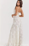New Hot French Strapped Self-Repair Square Collar Exquisite Lace Dress HZ0628