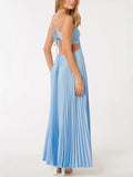 Women's Dress Sweet Sexy Slings With Chest Pressure Folds Big Pendulum Dress Solid Color Woman 8135 HZ0628