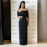 Temperament Dress Sexy Shoulder Name Party Dinner Dress Banding Skirt
