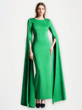 Temperament Famous Style Dress 2025 Spring Round Collar Long Sleeve Open High-End Dress Women's Clothing