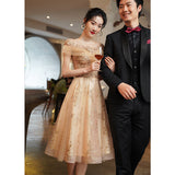 Evening Dress Women's 2025 New Banquet Temperament Famous Fairy Moderators Heavy Industry Annual Conference Dress