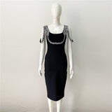 New Sexy Suspension Slamaded Dresses With Sleeveless Dresses For Party Banquet