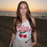 Women's 2024 Summer New Round-Neck Print Sleeveless Vest Sleeve-Free Short Sleeve DJPT