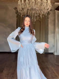 Collar Dress Women's 2025 New Long-Sleeved Tea Break French Waist-High Dress