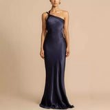 2024 New Party Slant Shoulder Dresses INS Casual Fashion Clove Dress HZ0628