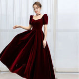 Bridal Toasting Clothes Big-Size Fatmm Spring 2025 New Wine Red Back Door Engagement Evening Dress