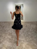 Summer Sling Studded Ass Evening Dress Sexy Body Repair Niche Design With A Bandage Dress