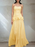 Yuanfeng Light Luxury Evening Dress 2025 New Women's Summer Breast Flavor Flavor To Waist Leaf Sides And Matching Dresses