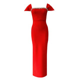 New Temperament Elegant Diamond Tender Tender Dress Party Party Party Dress