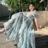 Dress New Seaside Holiday Bohemian Long Dress Broken Floral Dress To Take Pictures Travel To Wear Super Fairy