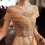 Evening Dress Women's 2025 New Banquet Temperament Famous Fairy Moderators Heavy Industry Annual Conference Dress